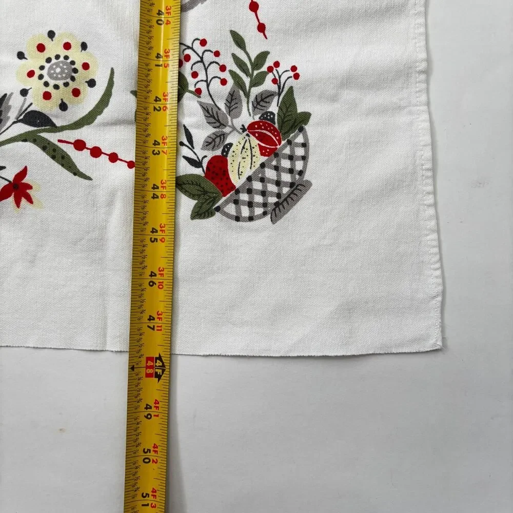 Vintage Cutter Cottagecore Tablecloth Shabby Decor Heritage 1950s Mid Century